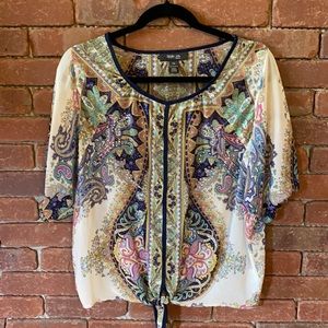 Paisley Pullover Top